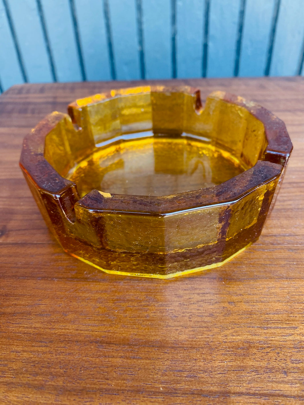 Amber Chunky Ashtray