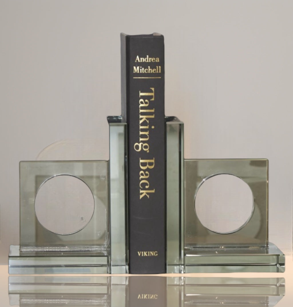 Metropolitan Smoked Crystal Bookends