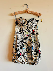 Topshop Retro Strapless Mini Bubbled 80’s Dress