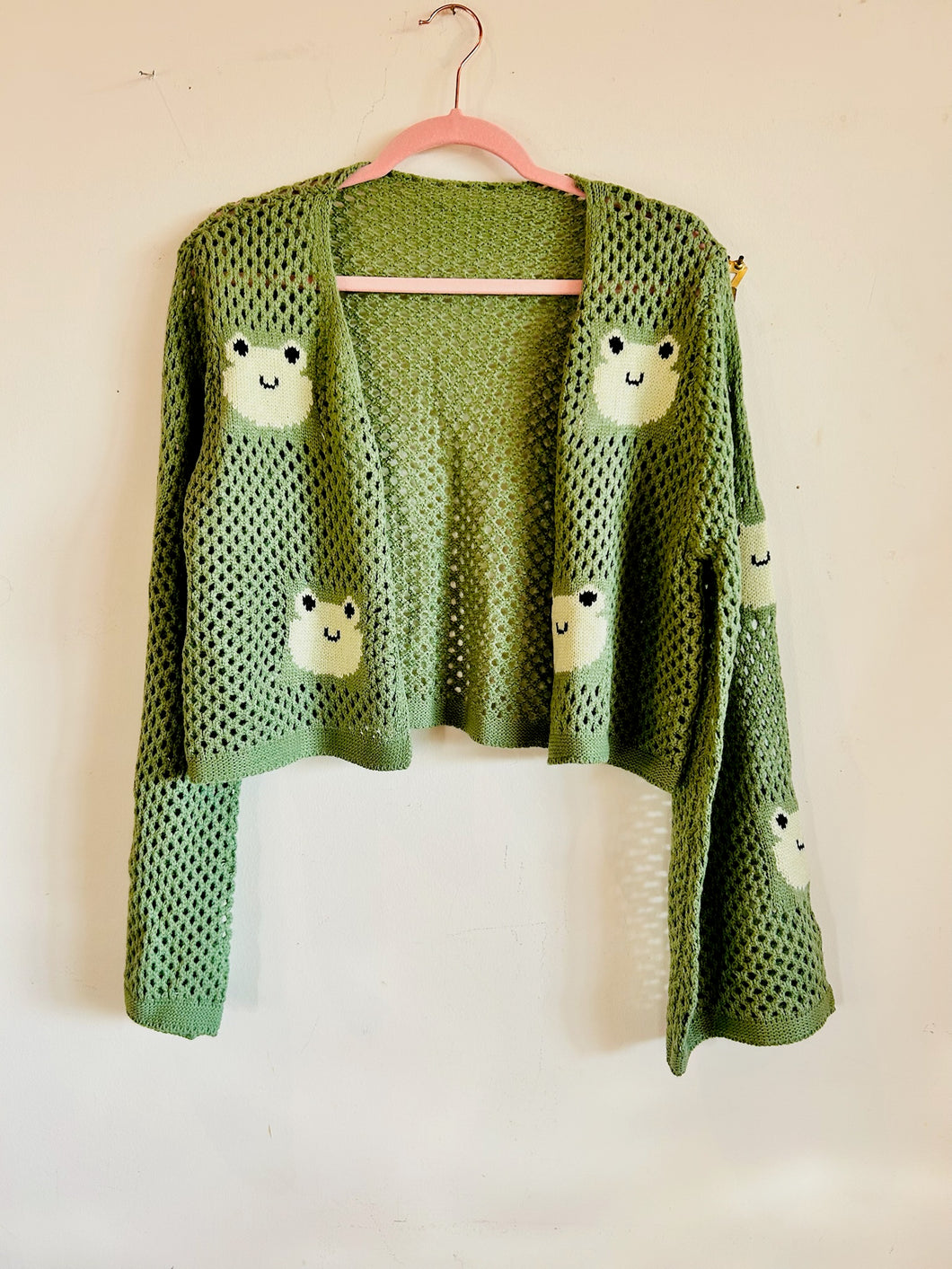 Knitted Green Froggy Overcoat Sweater