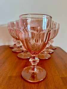 Gibraltar Pink Libbey Glass Duratuff Goblet