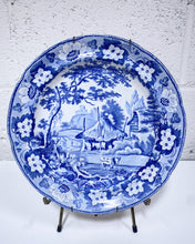 Load image into Gallery viewer, Davenport Blue and White Transferware Plate with Cows
