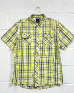 Zoo York Yellow Plaid Button Up (XL)