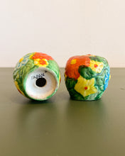 Load image into Gallery viewer, Vintage Mini Japanese Floral Ceramic Salt and Ppper Shakers-
