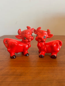 Red Cute Cow’s Salt and Pepper Shakers