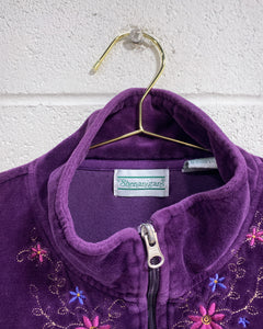 Vintage Purple Velour Sweater (S)