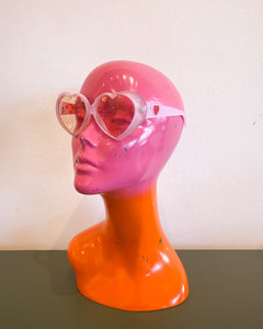 Pink Heart Glasses with Red Heart Detail