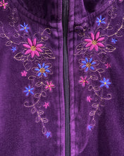 Load image into Gallery viewer, Vintage Purple Velour Sweater (S)
