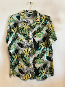 CooFandy Green Palmtree Hawaiian Shirt