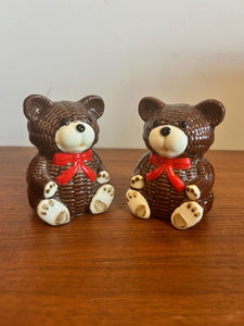 Teddy Bear Salt and Pepper Shakers