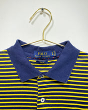 Load image into Gallery viewer, Blue and Yellow Striped Polo Shirt (M)
