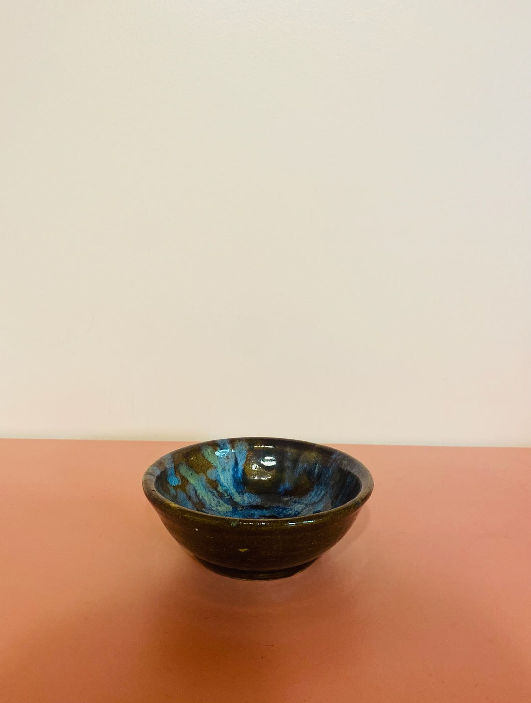 Small Copper Drip Glaze Bowl