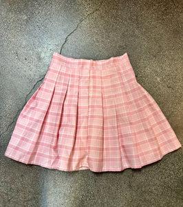 Checkered Pink School Skirt