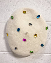 Load image into Gallery viewer, Jeweled Beret in Cream
