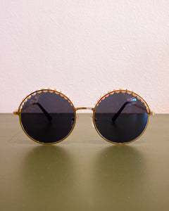 Gold Round Sunnies with Pearl Detail