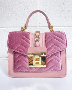 Mauve Velvet Handbag