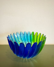 Load image into Gallery viewer, Studio Nova Solaris Blue and Green Swirl Bowl
