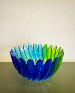 Studio Nova Solaris Blue and Green Swirl Bowl