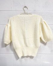 Load image into Gallery viewer, Cream Knit Blouse with Buttons (XL)
