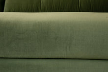 Load image into Gallery viewer, 80&quot; Desmond Walnut Framed Sofa in Olive Green
