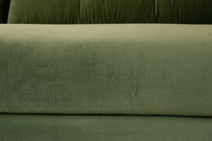 80" Desmond Walnut Framed Sofa in Olive Green