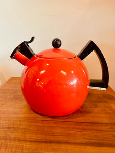 Vintage Red Enamel Tea Copco Kettle