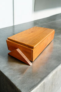 Wood Modernist  Vintage Trinket Box