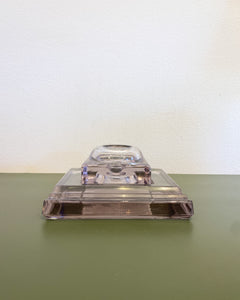 Antique 2-Piece Glass Inkwell