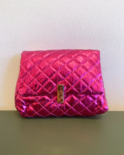 Load image into Gallery viewer, Metallic Hot Pink Quilted Purse
