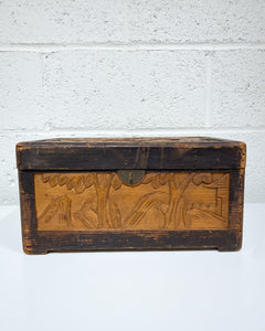 Vintage Wooden Carved Box