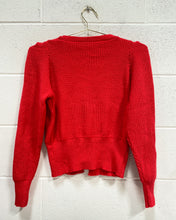 Load image into Gallery viewer, Red Cardigan with White Bow Detail (M)
