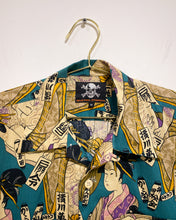 Load image into Gallery viewer, Button Up Shirt with Japanese Motif (M)
