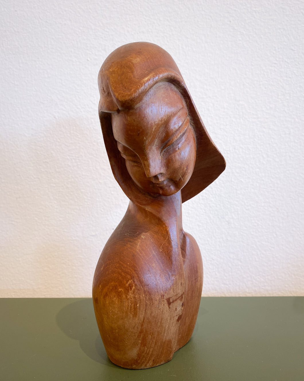 Vintage Wooden Sculptural Woman