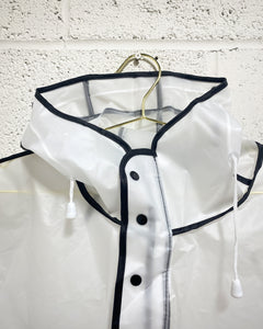 Clear Raincoat with Black Outline