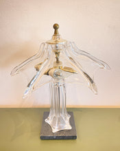 Load image into Gallery viewer, Vintage French Crystal and Brass Table Lamp by Cofrac Art Verrier
