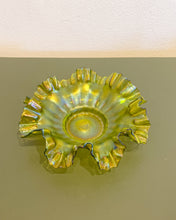 Load image into Gallery viewer, Vintage Green Carnival Glass Catchall
