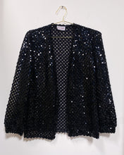 Load image into Gallery viewer, Black Sequin Knit Sweater
