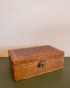 Vintage Leather Jewelry Box