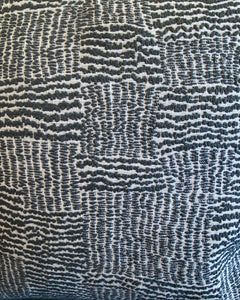 Square Grey and White Woven Textured Pillow