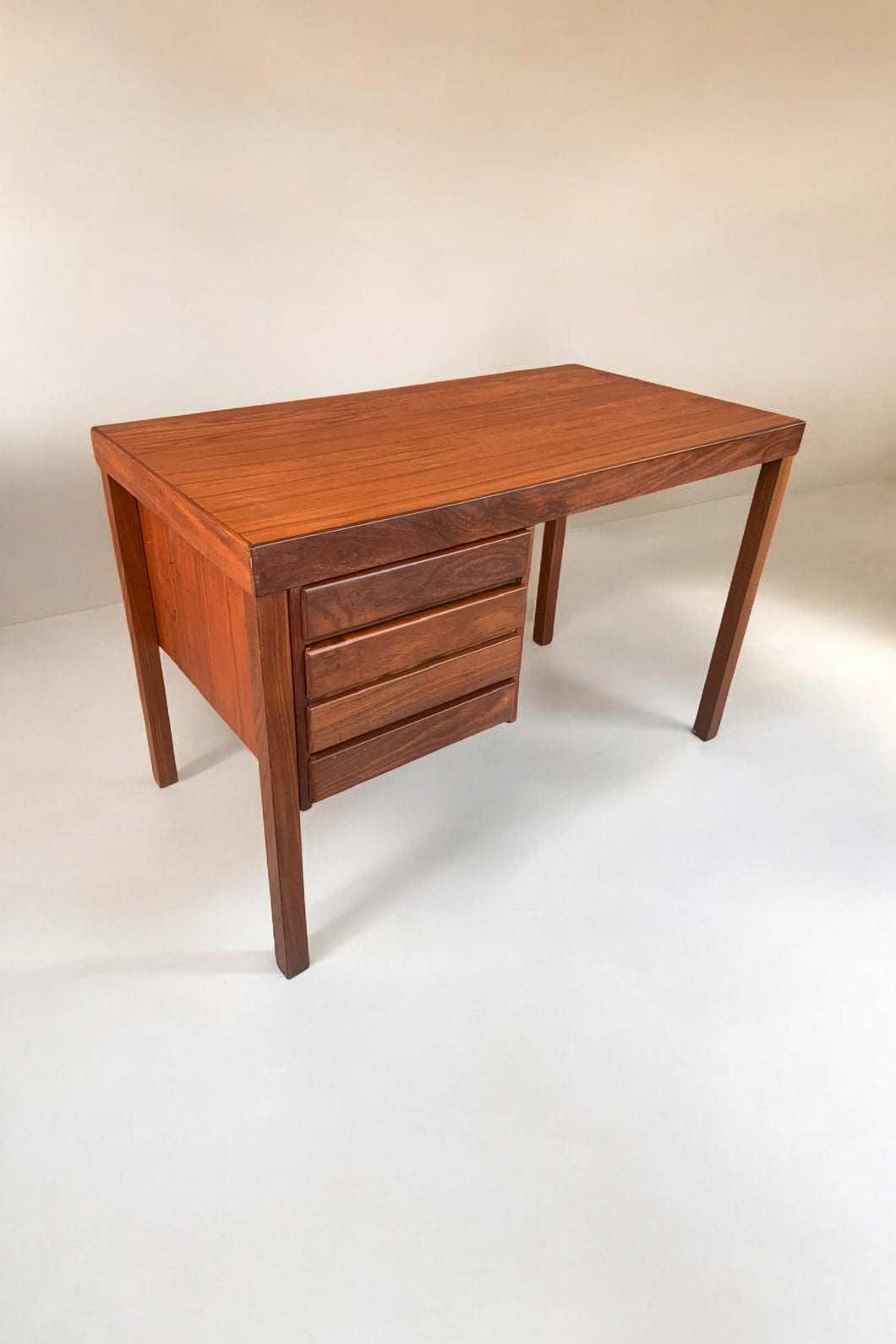 Vintage 4-Drawer Danish Teak Desk