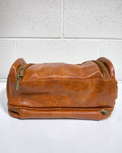 Load image into Gallery viewer, Brown Faux Leather Toiletries Bag
