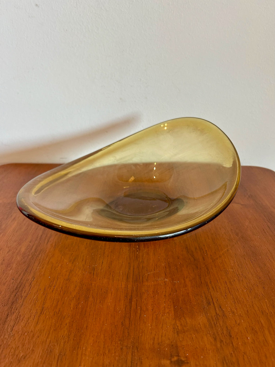 Yellow Hand blown Catchall