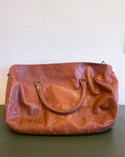 Load image into Gallery viewer, Large Brown Leather Duffel Bag
