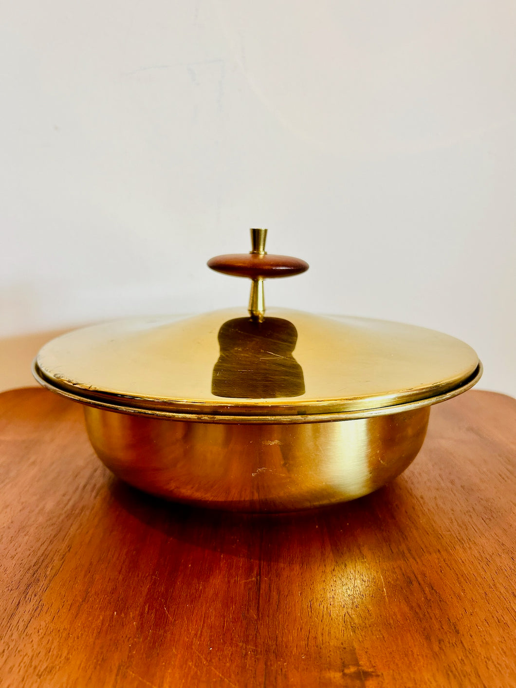 Vintage Solid Brass Chafing Dish