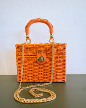 Load image into Gallery viewer, Orange Woven Purse
