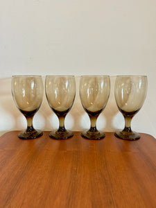 Libbey Tawny Goblets Water Glasses