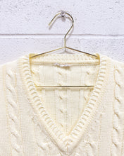 Load image into Gallery viewer, Creamy Yellow V-Neck Sweater (XL)
