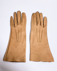 Vintage Tan Gloves (6)