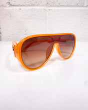 Load image into Gallery viewer, Orange Aviator Sunnies with Amber Shades
