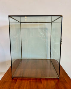 Square Gold-Metal Frame Glass Display Box